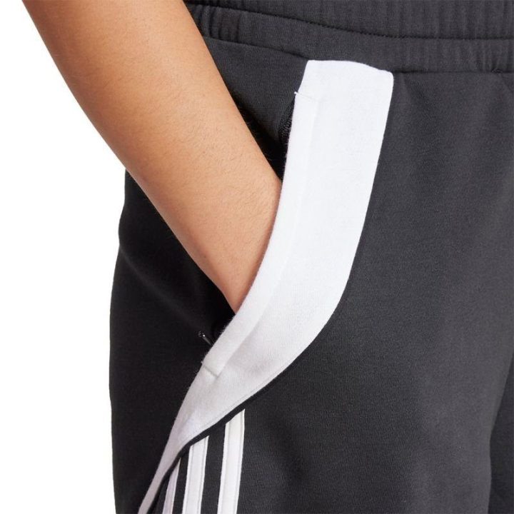 Moteriški medvilniniai šortai adidas Tiro 24, juodi ir balti