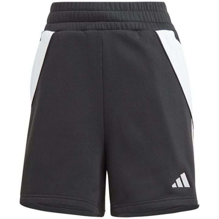 Moteriški medvilniniai šortai adidas Tiro 24, juodi ir balti