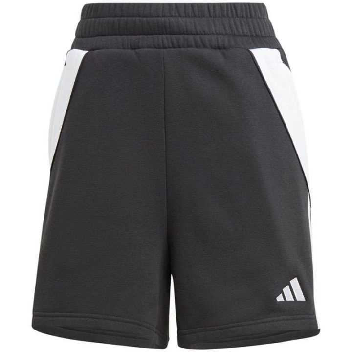 Moteriški medvilniniai šortai adidas Tiro 24, juodi ir balti