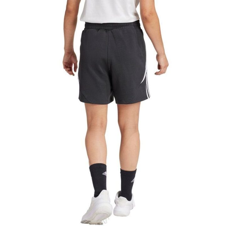 Moteriški medvilniniai šortai adidas Tiro 24, juodi ir balti