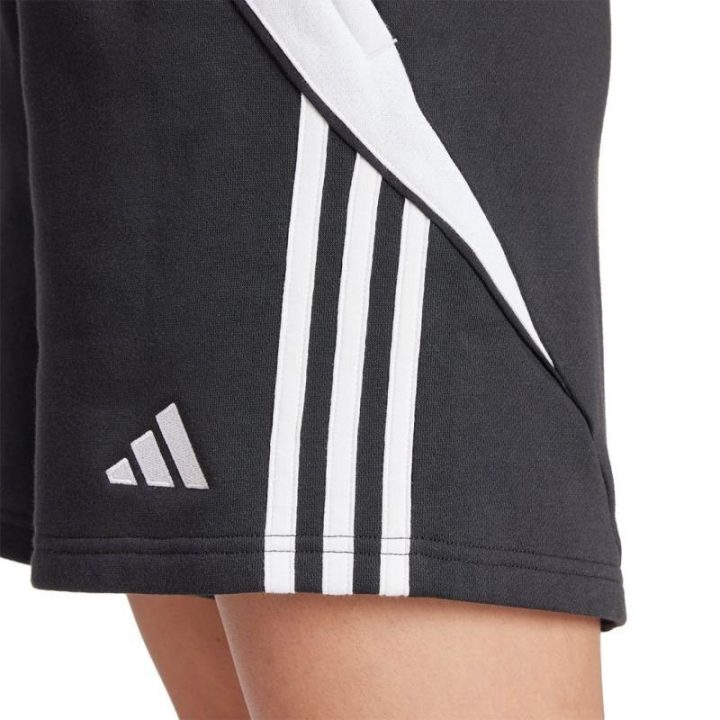 Moteriški medvilniniai šortai adidas Tiro 24, juodi ir balti