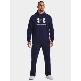 Vyriškas džemperis su gobtuvu Under Armour Rival Fleece Logo HD, tamsiai mėlynas
