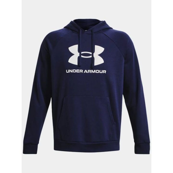 Vyriškas džemperis su gobtuvu Under Armour Rival Fleece Logo HD, tamsiai mėlynas