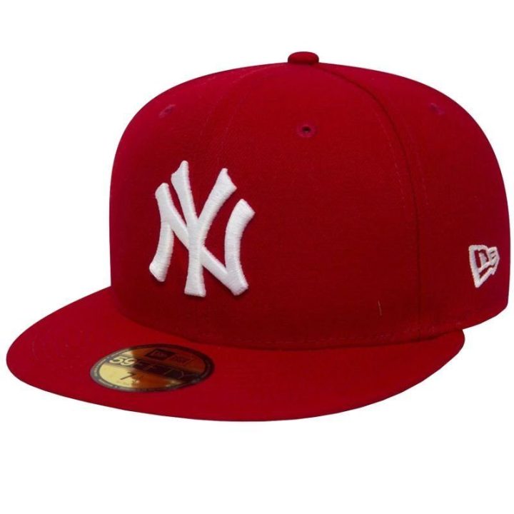 Vyriška kepurė su tiesiu snapeliu New Era New York Yankees, raudona