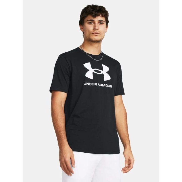Vyriški medvilniniai marškinėliai Under Armour Sportstyle Logo, juodi