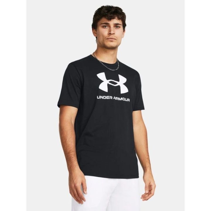 Vyriški medvilniniai marškinėliai Under Armour Sportstyle Logo, juodi