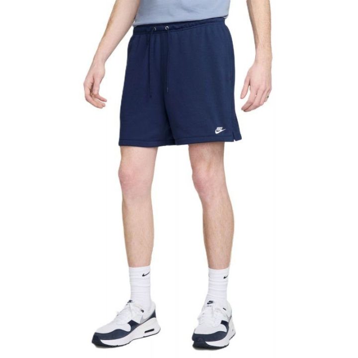 Vyriški šortai su reguliuojamu juosmeniu Nike Club, tamsiai mėlyni