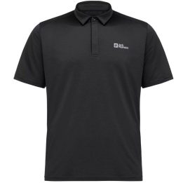 Vyriški polo marškinėliai Jack Wolfskin Delfami, juodi