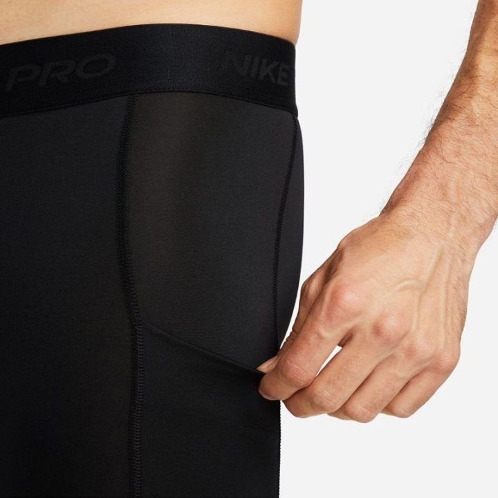 Vyriškos ilgos termoaktyviosios kelnės Nike Pro, juodos