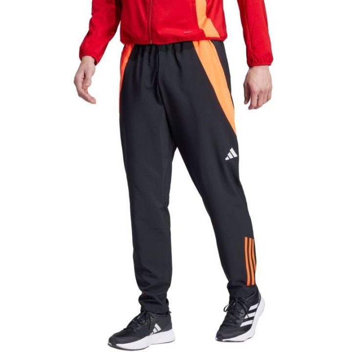 Vyriškos sportinės kelnės adidas Tiro 24, juodos ir oranžinės