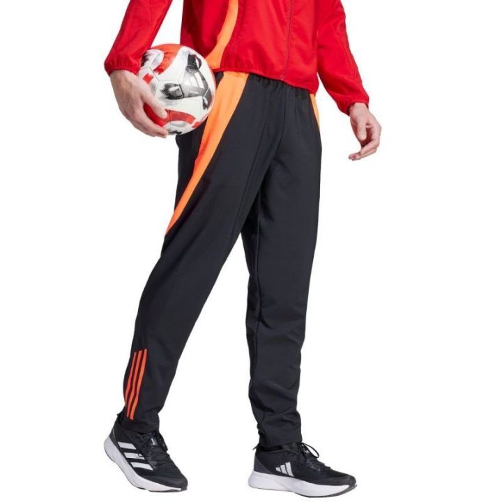 Vyriškos sportinės kelnės adidas Tiro 24, juodos ir oranžinės