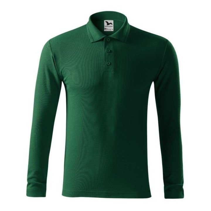 Vyriški polo marškinėliai Malfini Pique Polo LS, žali