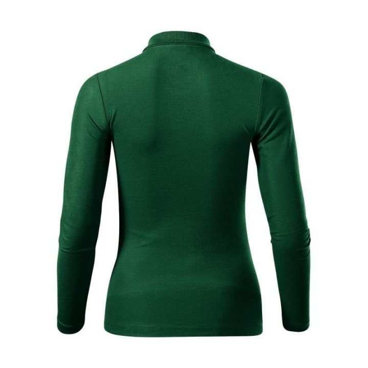 Moteriški polo marškinėliai Malfini Pique Polo LS, žali