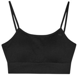 Sportinė liemenėlė su mažu palaikymu 4F, juoda