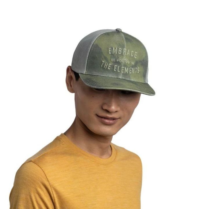 Uniseks kepurė su snapeliu Buff Trucker Cap, žalia
