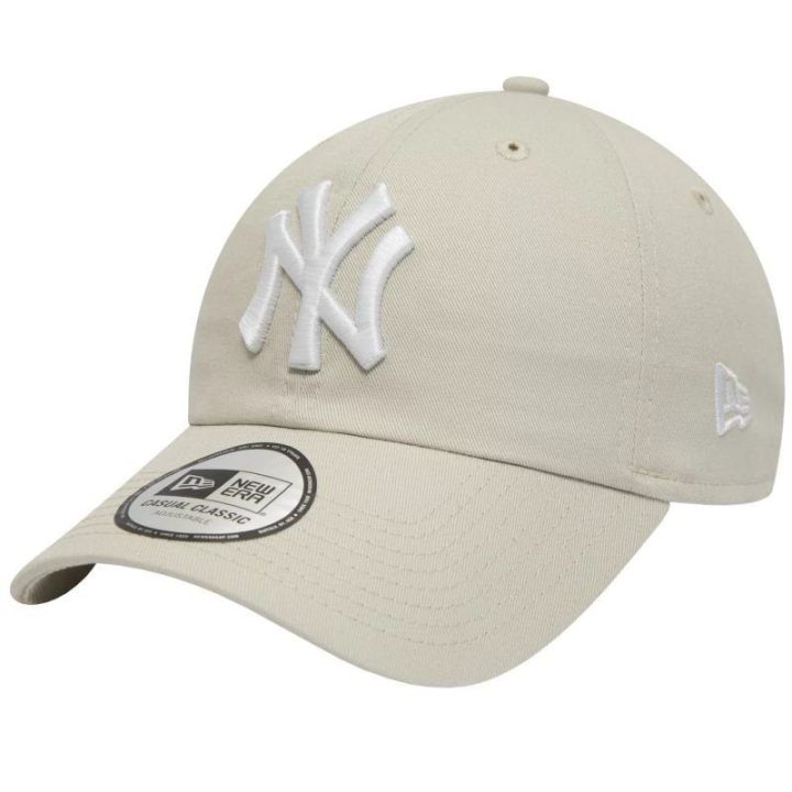 Medvilninė kepurė New Era 9TWENTY Yankees, smėlio