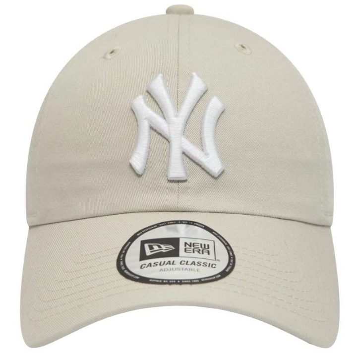 Medvilninė kepurė New Era 9TWENTY Yankees, smėlio