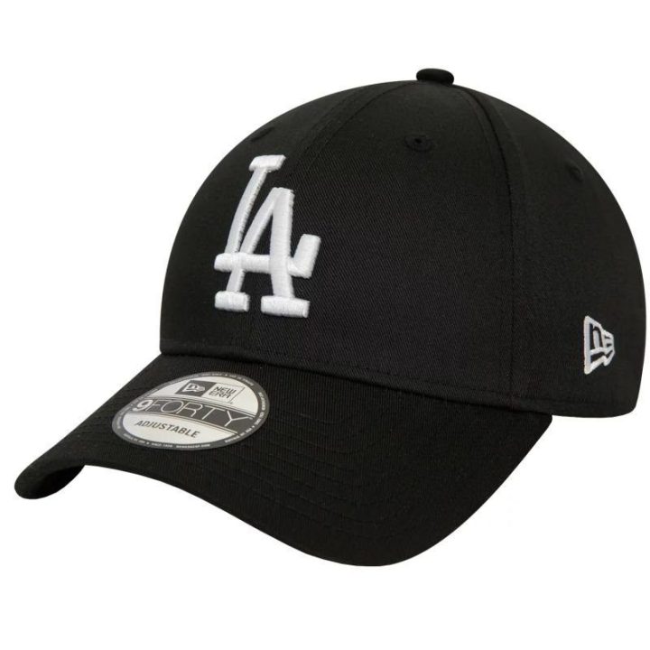 Kepurė su siuvinėtu Dodgers logotipu New Era 9FORTY, juoda
