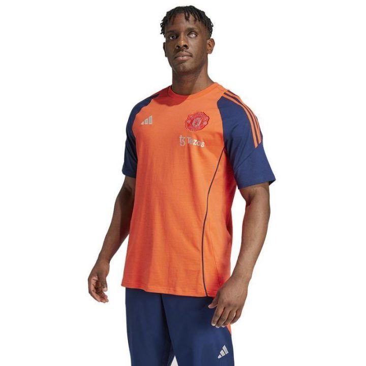 Vyriški marškinėliai adidas Manchester United, oranžiniai