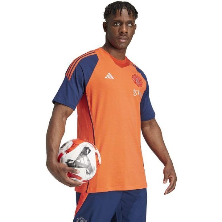 Vyriški marškinėliai adidas Manchester United, oranžiniai