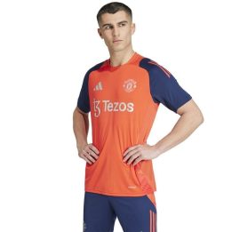 Vyriški treniruočių marškinėliai adidas Manchester United, oranžiniai