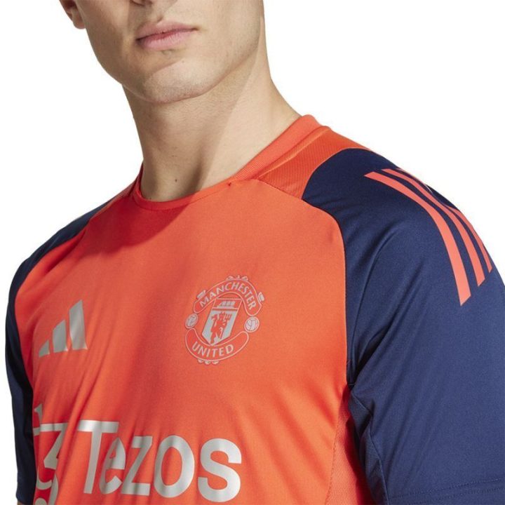 Vyriški treniruočių marškinėliai adidas Manchester United, oranžiniai