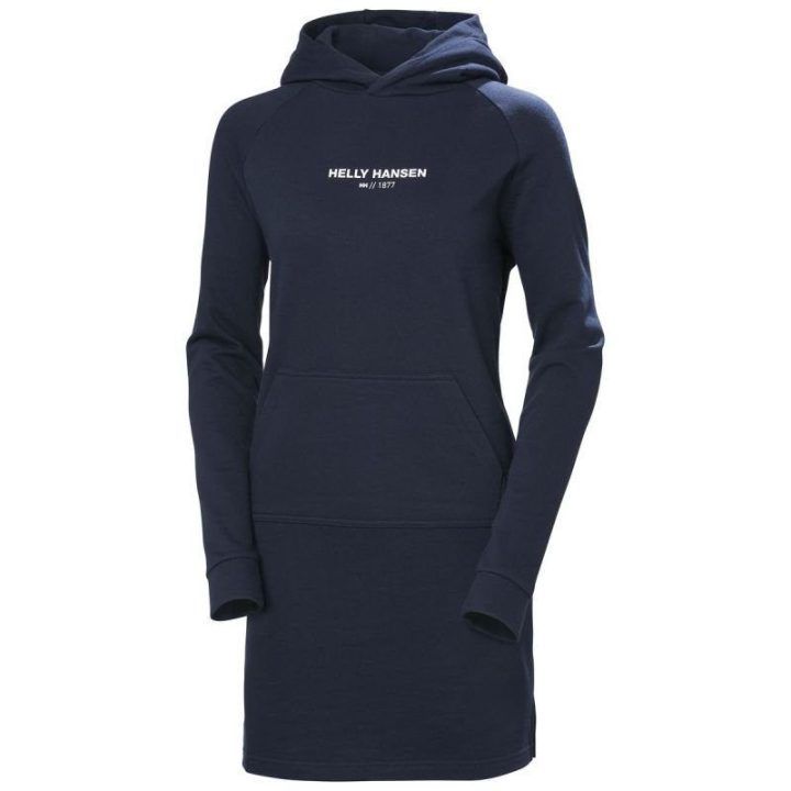 Suknelė-džemperis su gobtuvu Helly Hansen, tamsiai mėlyna