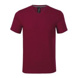 Vyriški medvilniniai marškinėliai Malfini Action V-neck, bordo
