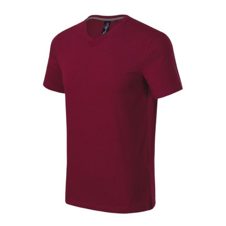 Vyriški medvilniniai marškinėliai Malfini Action V-neck, bordo