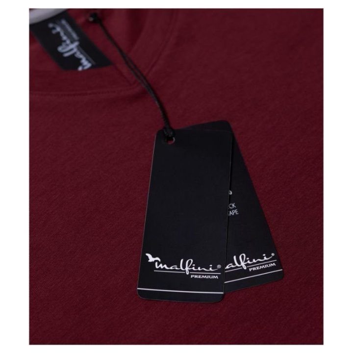 Vyriški medvilniniai marškinėliai Malfini Action V-neck, bordo