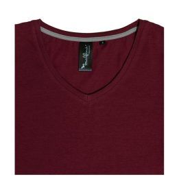 Moteriški medvilniniai marškinėliai Malfini Action V-neck, bordo