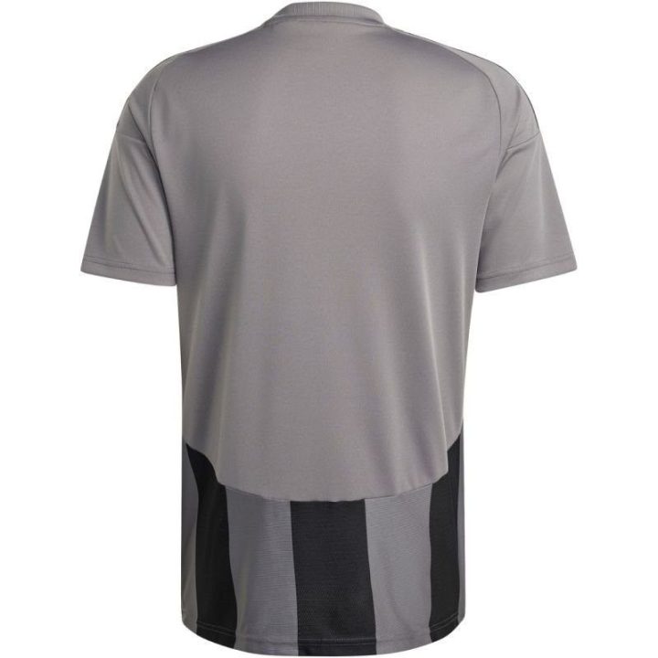 Vyriški futbolo marškinėliai adidas Striped 24 Jersey, juodi ir pilki
