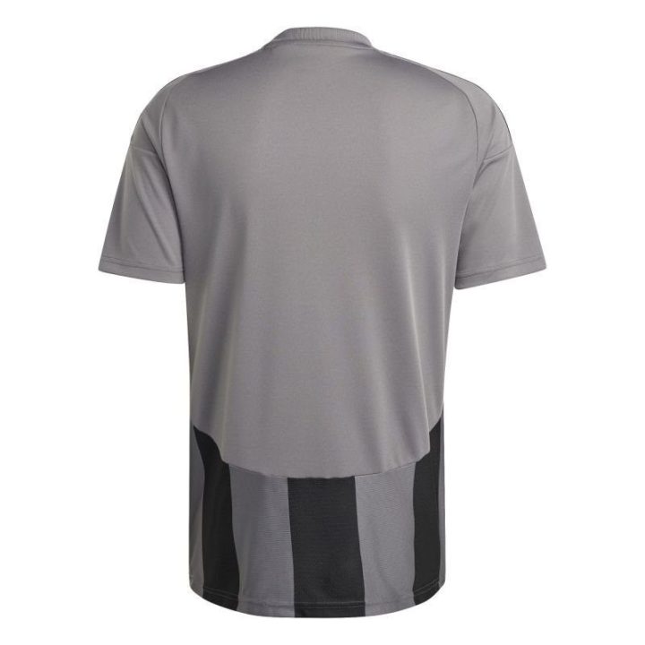 Vyriški futbolo marškinėliai adidas Striped 24 Jersey, juodi ir pilki