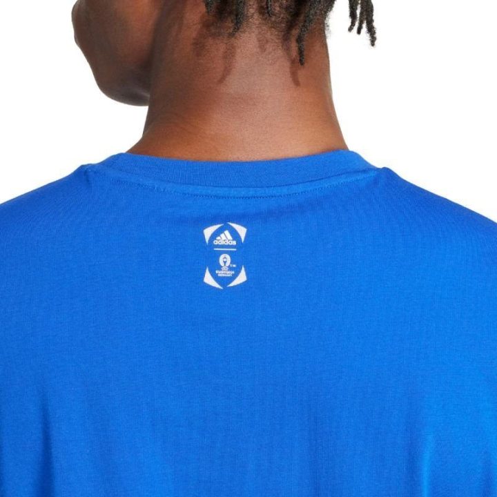 Vyriški medvilniniai marškinėliai adidas Euro24, mėlyni