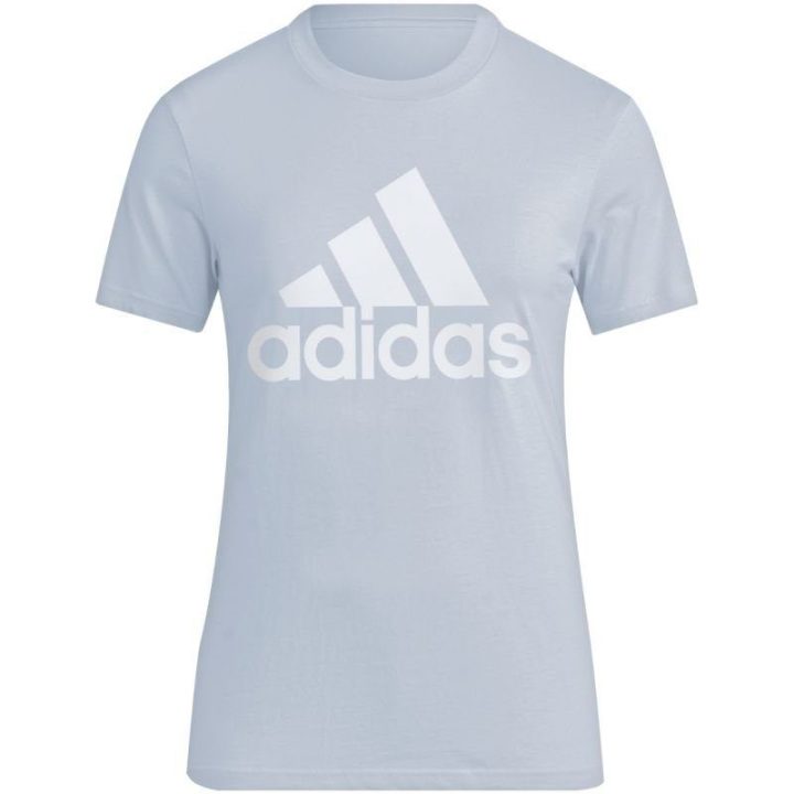 Moteriški medvilniniai marškinėliai adidas Essentials, šviesiai mėlyni
