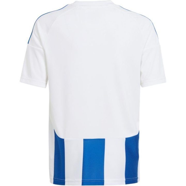 Vaikiški rungtynių marškinėliai adidas Striped 24, balti ir mėlyni