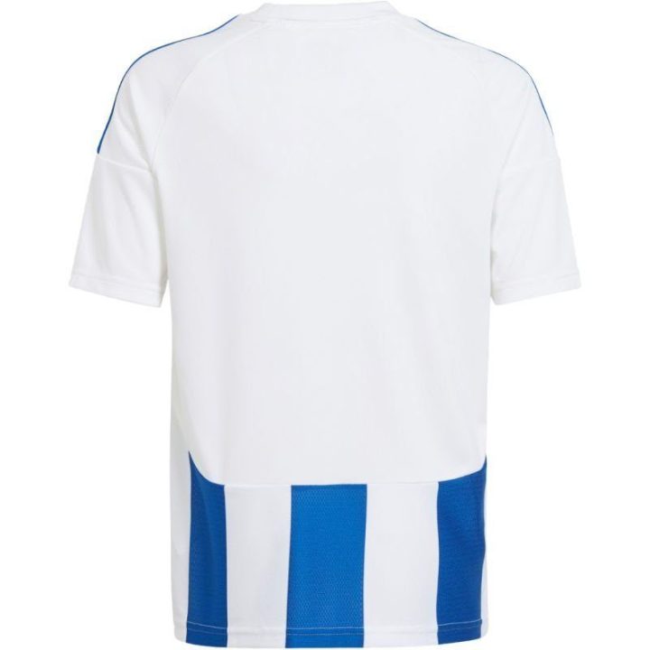 Vaikiški rungtynių marškinėliai adidas Striped 24, balti ir mėlyni
