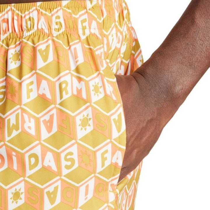 Vyriški trumpi maudymosi šortai adidas FARM Rio 3-Stripes CLX