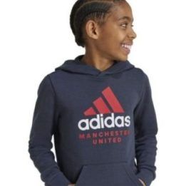Vaikiškas džemperis adidas Manchester United, tamsiai mėlynas