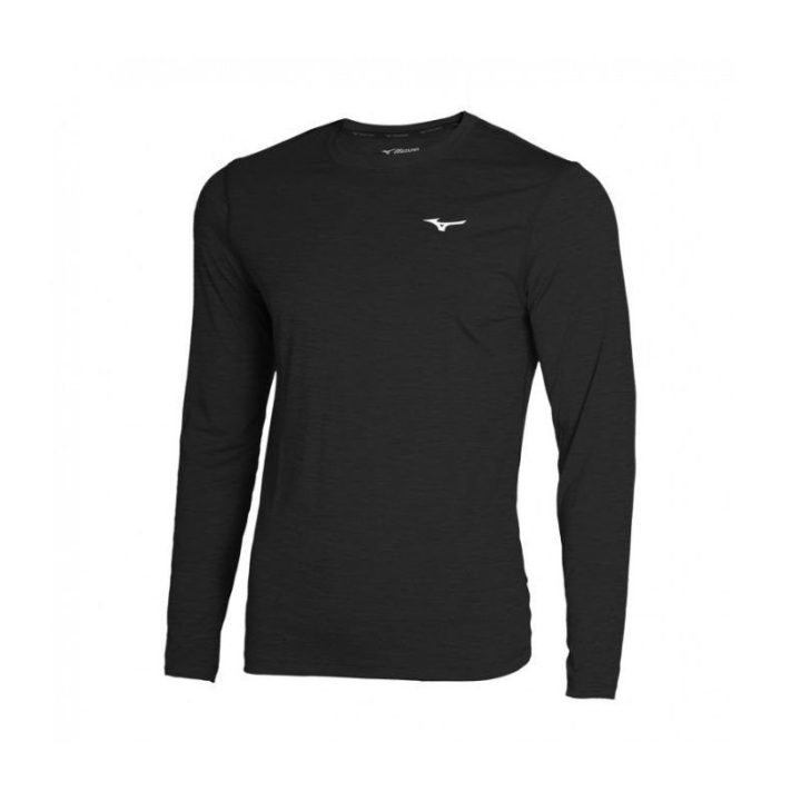 Vyriški prigludusio kirpimo marškinėliai Mizuno Impulse Core LS, juodi
