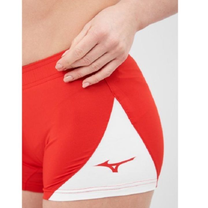 Moteriški tinklinio šortai Mizuno Myou Tight, raudoni ir balti