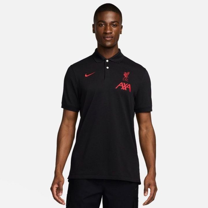 Vyriški polo marškinėliai Nike Liverpool FC DF 2.0, juodi