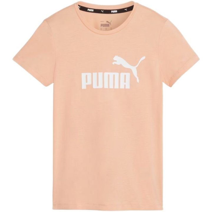 Moteriški medvilniniai marškinėliai Puma ESS Logo, oranžiniai