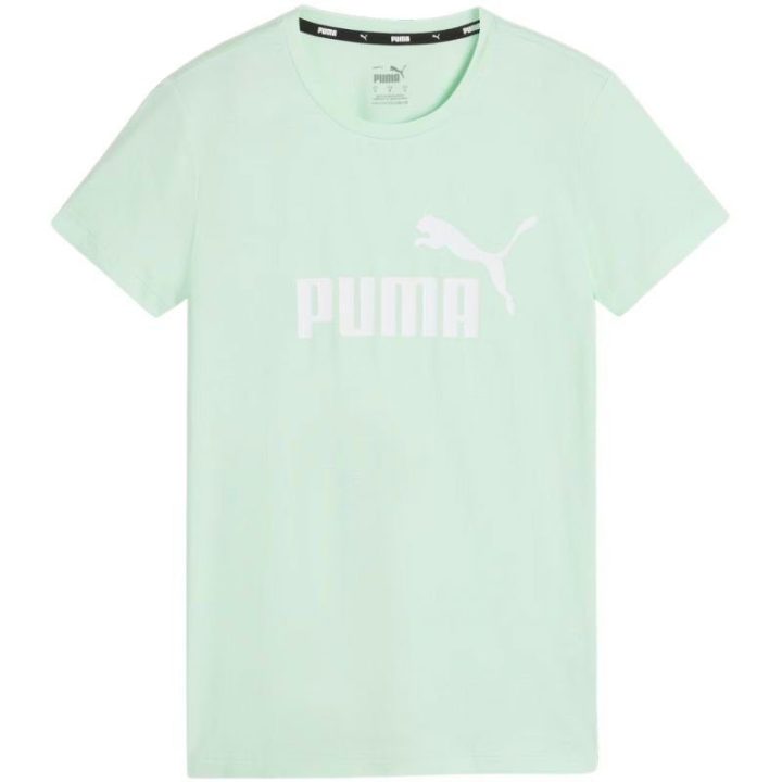 Moteriški medvilniniai marškinėliai Puma ESS Logo, žali