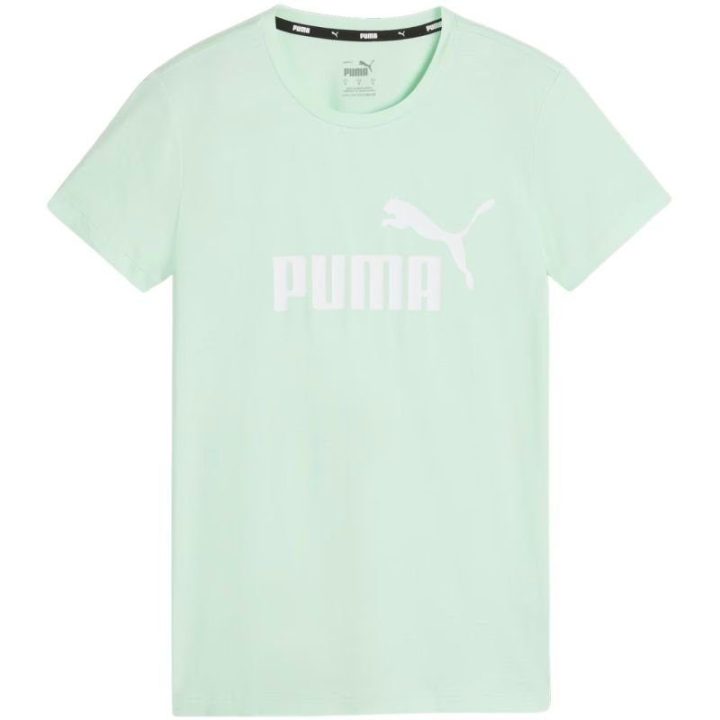 Moteriški medvilniniai marškinėliai Puma ESS Logo, žali