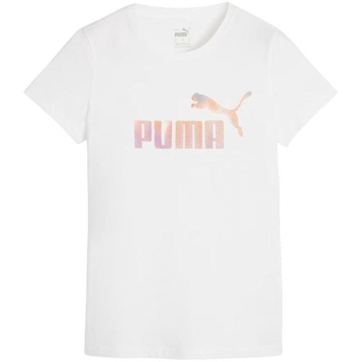 Moteriški medvilniniai marškinėliai Puma ESS+ Summer Daze, balti