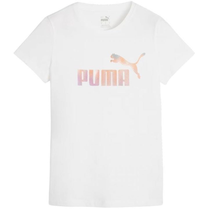 Moteriški medvilniniai marškinėliai Puma ESS+ Summer Daze, balti
