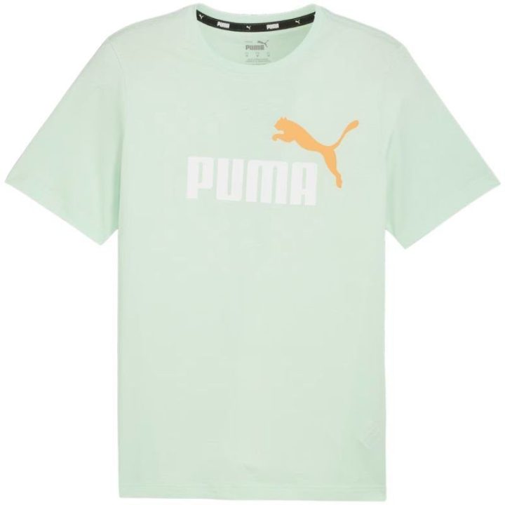 Vyriški medvilniniai marškinėliai Puma ESS+ 2 Col Logo, žali