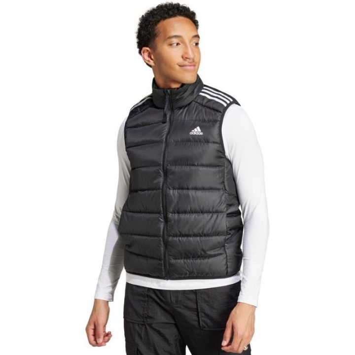 Vyriška pūkinė liemenė adidas Essentials 3-Stripes Light Down, juoda
