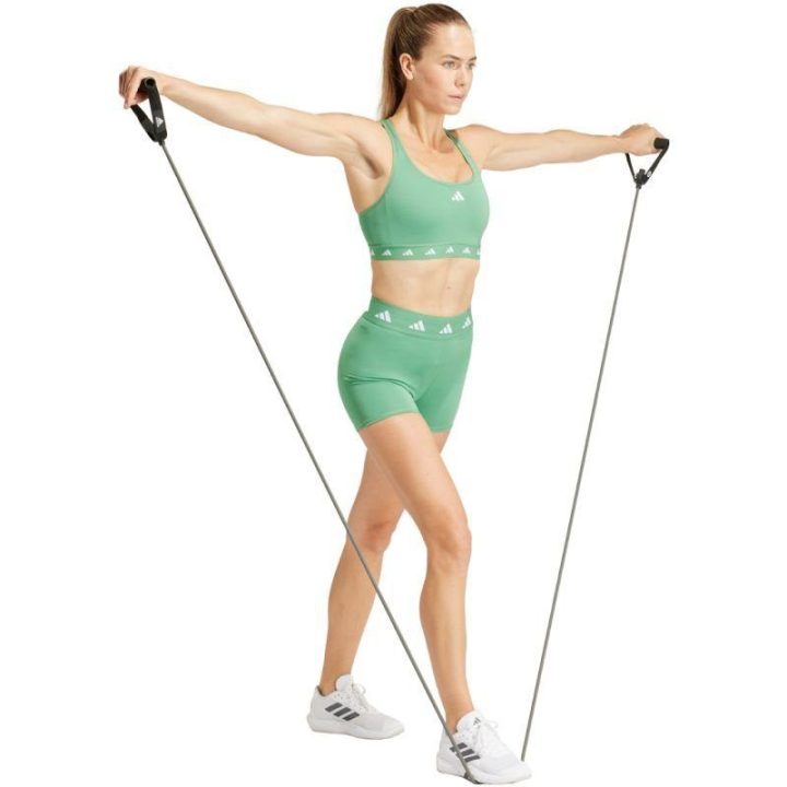 Moteriški prigludę treniruočių šortai adidas Techfit, žali